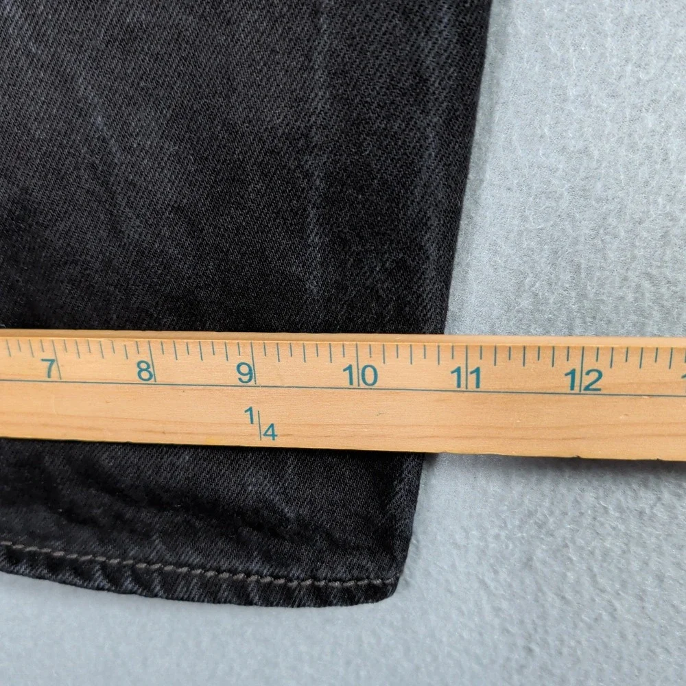 Levi's 501‎ Jeans Mens 50x30 Black Denim Button Fly Classic Original Fit